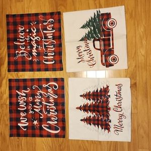 Throw Pillow Covers for Christmas  NEW 4 Pack